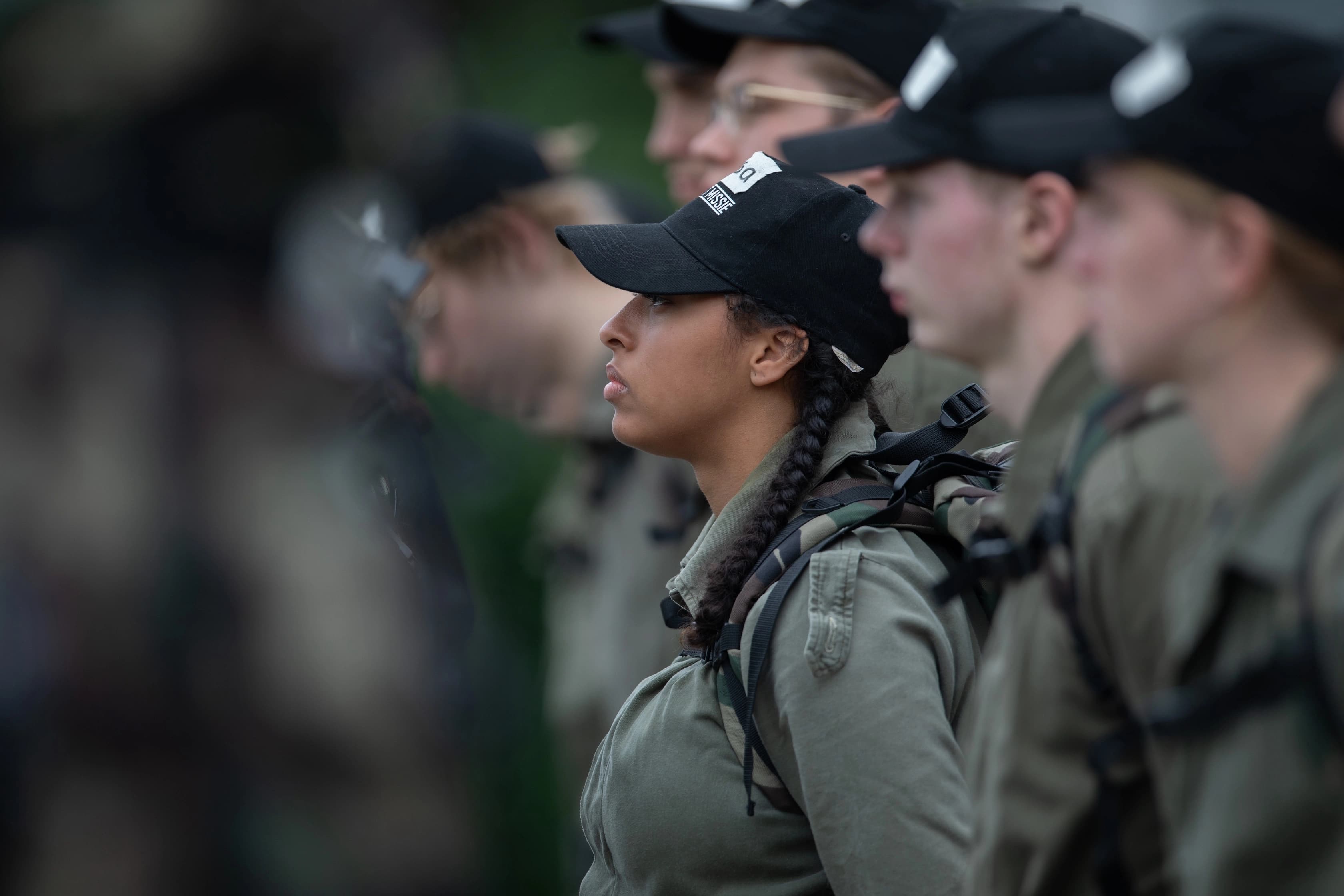 Rij militaire trainees